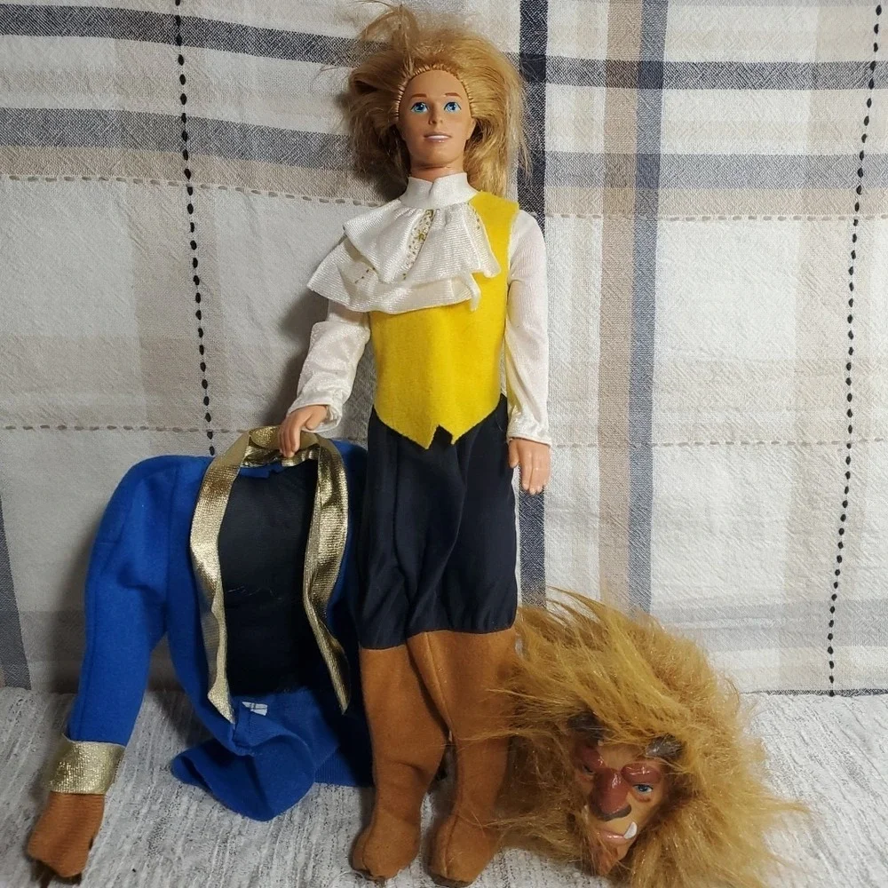 Vtg 1991 Mattel Ken doll Prince Adam Beauty & The Beast w/ Mask Disney Collectib